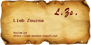 Lieb Zsuzsa névjegykártya
